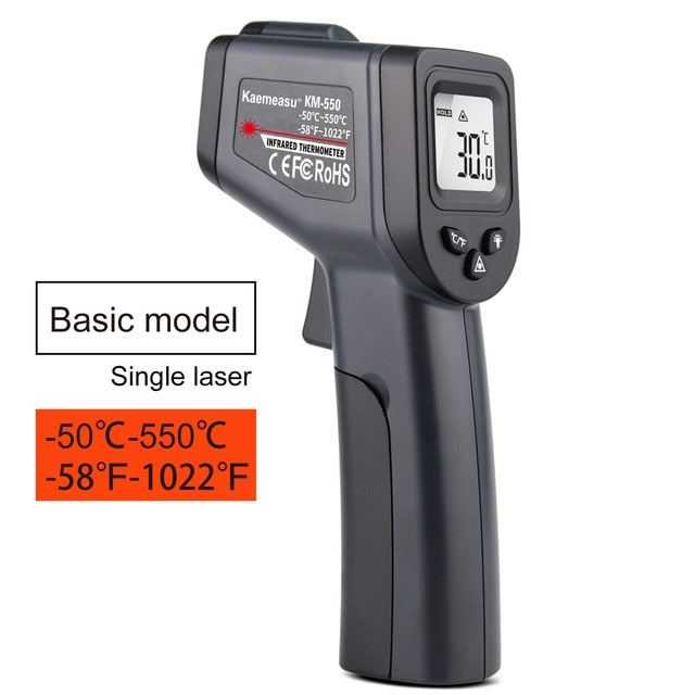 Digital Infrared Thermometer -50~380/550/750/1100/1300/1600 degree Single/Double laser Non-Contact Thermometer Gun thermometer