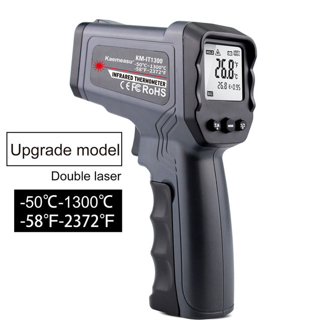 Digital Infrared Thermometer -50~380/550/750/1100/1300/1600 degree Single/Double laser Non-Contact Thermometer Gun thermometer