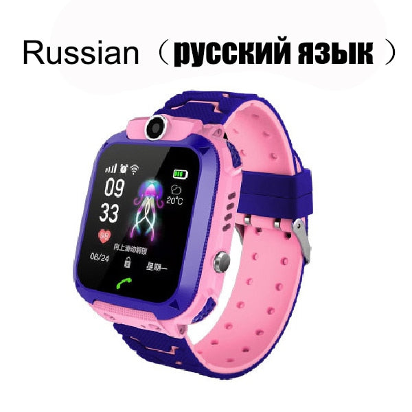 Q12 Children's Smart Watch SOS Phone Watch Smartwatch For Kids With Sim Card Photo Waterproof IP67 Kids Gift For IOS Android