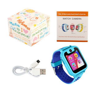 Kids GPS Tracker Watch Life Waterproof 1.54" Touch Screen Camera SOS Call GPS Location Device Tracking Children Smart Clock S6