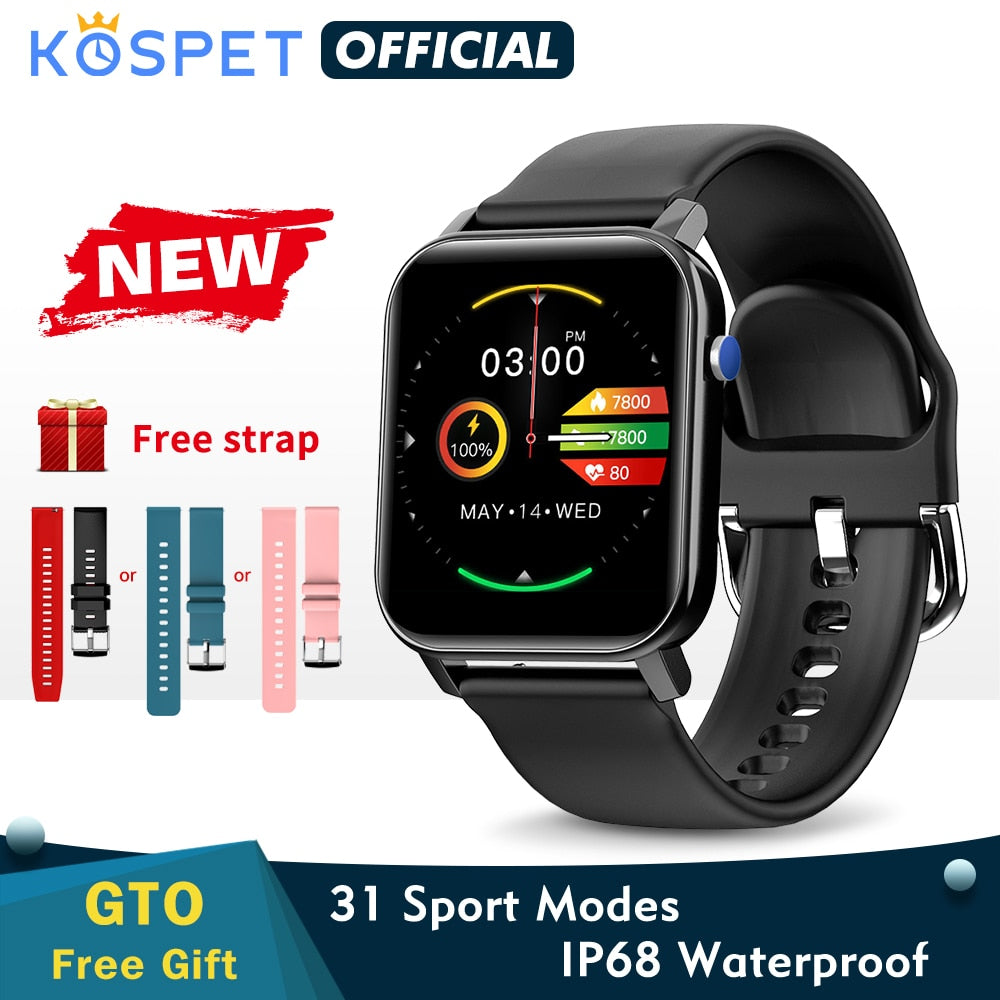 2020 KOSPET GTO Smartwatch Men Fitness Tracker Heart Rate Ip68 waterproof Bluetooth Smart Clock  Women Sports Band For Kids