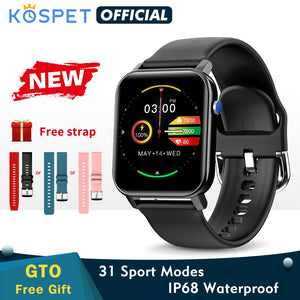 2020 KOSPET GTO Smartwatch Men Fitness Tracker Heart Rate Ip68 waterproof Bluetooth Smart Clock  Women Sports Band For Kids