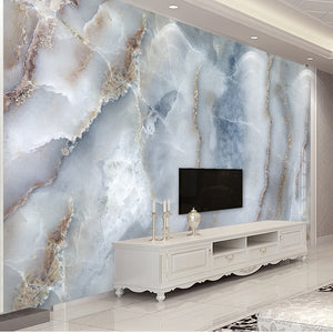 Custom Any Size Abstract Marble Stone Wall Cloth Living Room Sofa TV Background Wall Decorative Wall Paper Waterproof Wall Mural