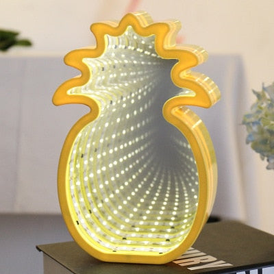 Novelty Night Light 3D Star Could Heart Light Infinity Mirror Tunnel Lamp Mirror Tunnel Light Home Decor For Kids Baby Toy Gift