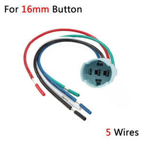 16mm metal push button switch power button Waterproof Flat circular button LED light self-lock self-reset button 1NO1NC 6V 12V