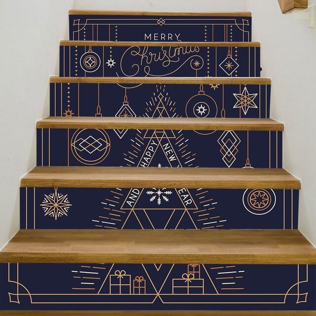 6sheets/set Diy Step Sticker Oil Painting Wallpaper Stairway 3d stair sticker for Floor Wall Decor escalier maison Living Room